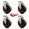 Service Caster 6 Inch High Temp Phenolic Wheel Swivel Caster Set with Roller Bearings SCC SCC-20S620-PHRHT-4 - alternate 5